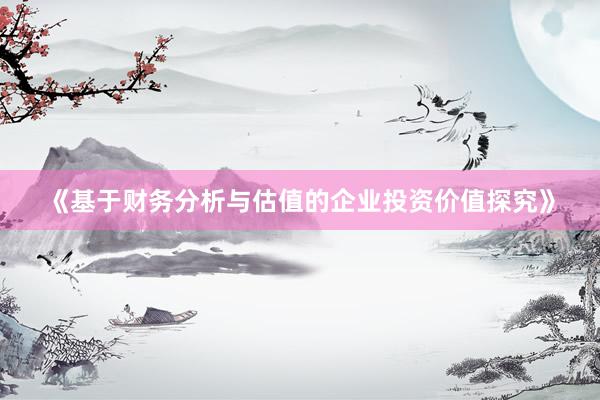 《基于财务分析与估值的企业投资价值探究》